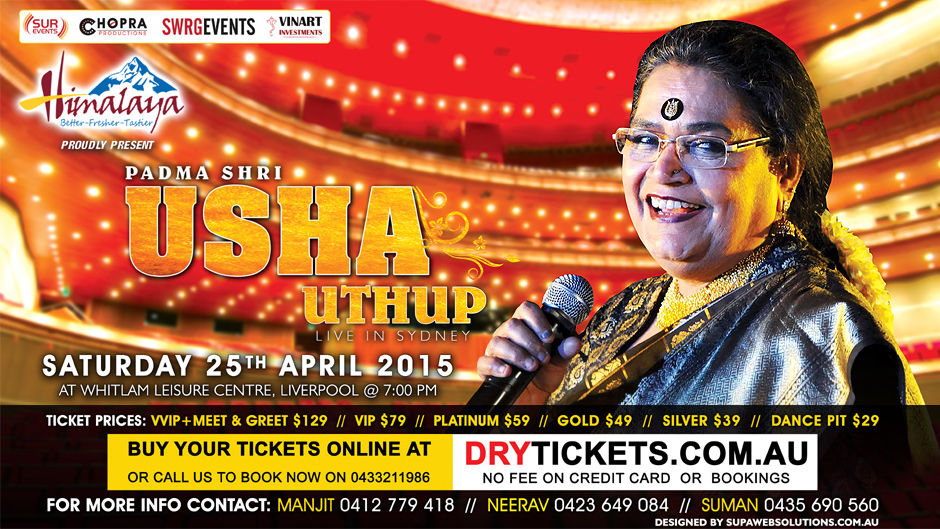 Padma Shri Usha Uthup Live in Sydney